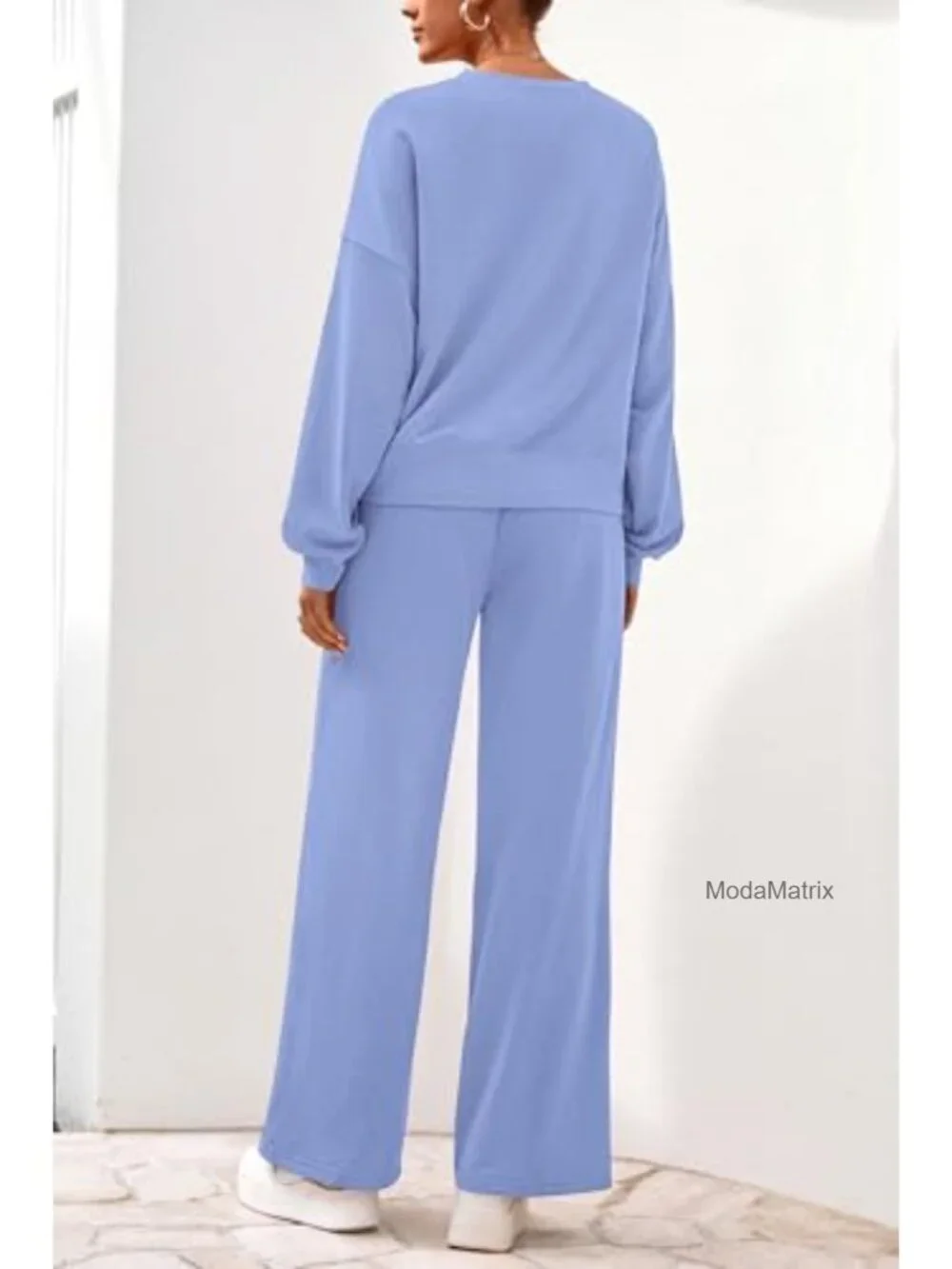 Women's 2 Piece Lounge Set Cotton Polyester Oversized Crewneck Sweatshirt &